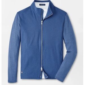 NWT Peter Millar Small XL Blue Solstice Performance Hybrid Full Zip Cardigan